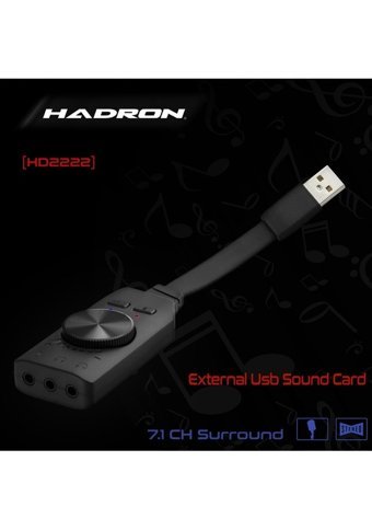 Hadron HD2222 3.5 mm Çift Girişli 7.1 Harici Ses Kartı