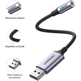 Ugreen 3.5 mm Tek Girişli Ses Kartı