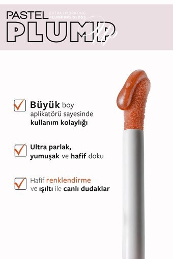 Pastel Plump Up Gloss 202 Loverdose Nemlendiricili Dolgunlaştırıcı Işıltılı Dudak Parlatıcısı Pembe