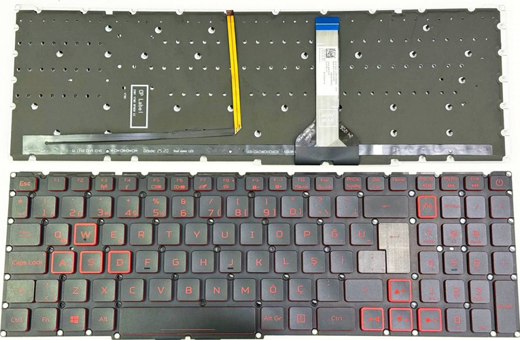 İnfostar Acer Aspire Nitro 5 Predator Helios 300 Ph315-54 Ph315-55 Ph317-51 LG05P-N14BRL1 ile Uyumlu Notebook Klavye - Tuş Takımı