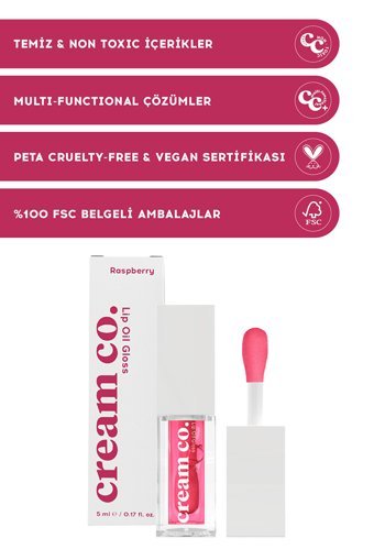 Cream Co. Nemlendiricili Dudak Parlatıcısı Raspberry