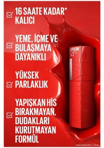 Maybelline New York Super Stay Vinyl Ink 15 Peachy Nemlendiricili Dudak Parlatıcısı Pembe