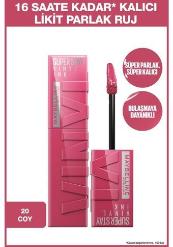 Maybelline New York Super Stay 20 Coy Nemlendiricili Dudak Parlatıcısı Pembe