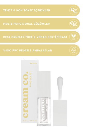 Cream Co. Nemlendiricili Dudak Parlatıcısı Vanilla