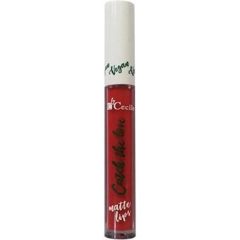 Cecile Vegan Matte 08 Nemlendiricili Dudak Parlatıcısı Koyu Kırmızı