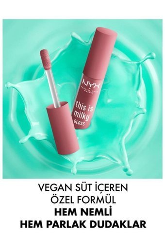 Nyx Professional Makeup Milky Gloss Cherry Skimmed Nemlendiricili Işıltılı Dudak Parlatıcısı Pembe