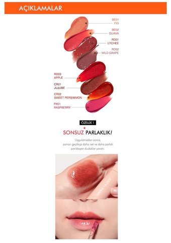 Missha Juicy Pang Tint Apieu Nemlendiricili Dolgunlaştırıcı Işıltılı Dudak Parlatıcısı Turuncu