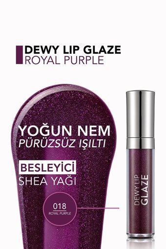 Flormar Dewy Lip Glaze Nemlendiricili Dudak Parlatıcısı Mor