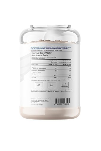 Supplementlercom Whey Isolate Çikolatalı İzole Protein Protein Tozu 1 Kg