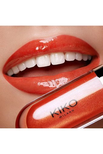 Kikomilano 3D Hydra 34 Nemlendiricili Dolgunlaştırıcı Işıltılı Dudak Parlatıcısı Pearly Blood Orange