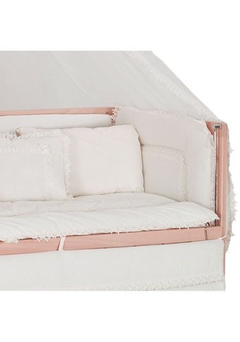 Babycom Naturel Ahşap Dikdörtgen Tekerlekli Yataklı Sallanan Anne Yanı Beşik Krem 60x120 cm