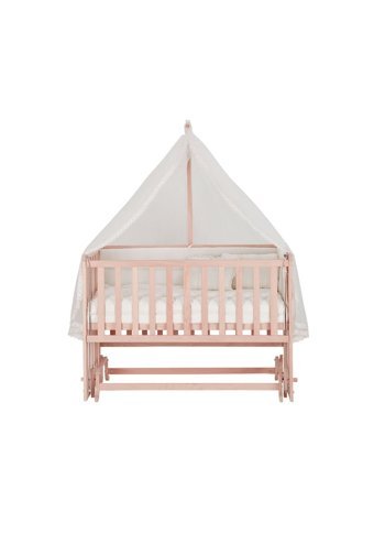 Babycom Naturel Ahşap Dikdörtgen Tekerlekli Yataklı Sallanan Anne Yanı Beşik Krem 70x130 cm