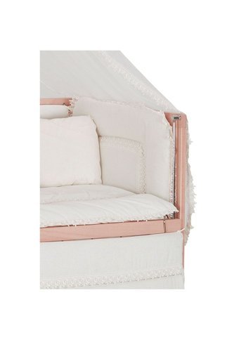 Babycom Naturel Ahşap Dikdörtgen Tekerlekli Yataklı Sallanan Anne Yanı Beşik Krem 70x130 cm