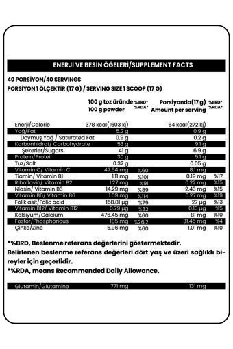 Hardline Naturals Massfitt Aromasız Whey Protein Protein Tozu 680 Gr