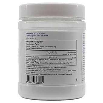 Supplementlercom Glutamine Powder Aromasız Besinsel Protein Protein Tozu 300 Gr