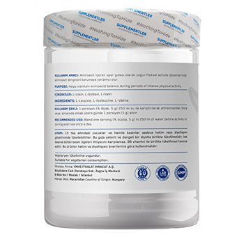 Supplementlercom Bcaa 2:1:1 Aromasız Whey Protein Protein Tozu 300 Gr