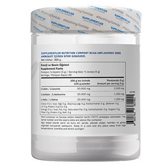 Supplementlercom Bcaa 2:1:1 Aromasız Whey Protein Protein Tozu 300 Gr