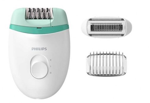 Philips Satinelle Essential BRE245/05 Genital Bölge Koltuk Altı Bacak İçin Kablolu Işıklı Epilasyon Aleti Yeşil