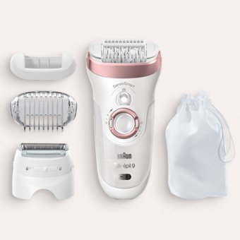 Braun Silk Epil 9 9720 Genital Bölge Koltuk Altı Bacak İçin 40 Cımbızlı Kablosuz Işıklı Epilasyon Aleti Rose Gold