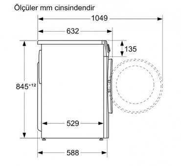 Profilo CGA142Z0TR 9 kg 1200 Devir A Beyaz Çamaşır Makinesi