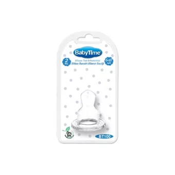 Baby Time Bt100 No:1 Silikon 0-6 Ay Geniş Ağızlı Damaklı Biberon Emziği