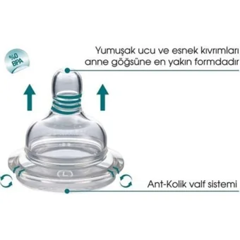 Mamajoo No:2 M Silikon Geniş Ağızlı Damaklı Biberon Emziği