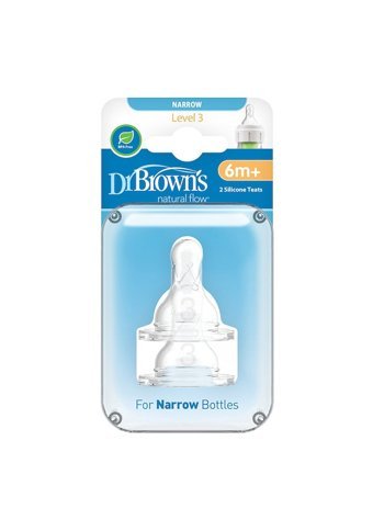 Dr. Browns Natural Floor Silikon 6 Ay+ Geniş Ağızlı Biberon Emziği