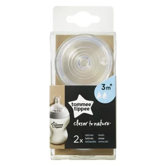 Tommee Tippee Closer To Natura Silikon 3 Ay+ Orta Akışlı Geniş Ağızlı Biberon Emziği