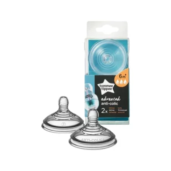 Tommee Tippee Antikolik Silikon 6 Ay+ Orta-Hızlı Akışlı Geniş Ağızlı Biberon Emziği