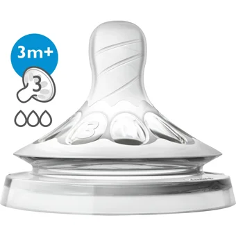 Philips Avent Natural Scf043/27 Silikon 3 Ay+ Orta Akışlı Geniş Ağızlı Biberon Emziği