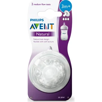 Philips Avent Natural Scf043/27 Silikon 3 Ay+ Orta Akışlı Geniş Ağızlı Biberon Emziği
