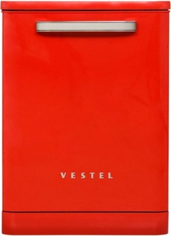Vestel BM 5001 Retro 5 Programlı E Enerji Sınıfı 13 Kişilik Kırmızı Solo Bulaşık Makinesi