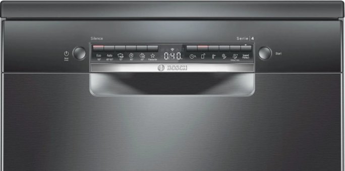 Bosch SMS4IKC62T 6 Programlı D Enerji Sınıfı 13 Kişilik Siyah Solo Bulaşık Makinesi