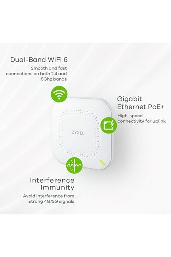 Zyxel NWA50AX 2.4 Ghz - 5 Ghz 1775 Mbps Kablosuz Dual Band İç Mekan Tavan Tipi Access Point Router