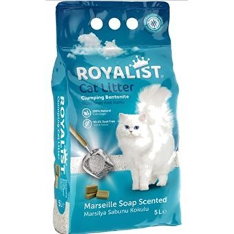 Royalist Marsilya Sabunu Kokulu Topaklanan İnce Taneli Bentonit Kedi Kumu 5 lt