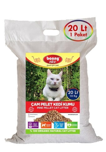 Bonny Nice Doğal Kalın Taneli Çam Pellet Kedi Kumu 20 lt