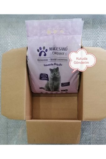 Magicsand Lavanta Kokulu Topaklanan İnce Taneli Bentonit Kedi Kumu 10 lt