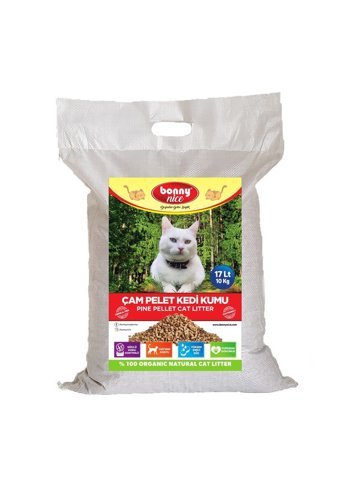 Bonny Nice Doğal Topaklanan Kalın Taneli Çam Pellet Kedi Kumu 5x17 lt