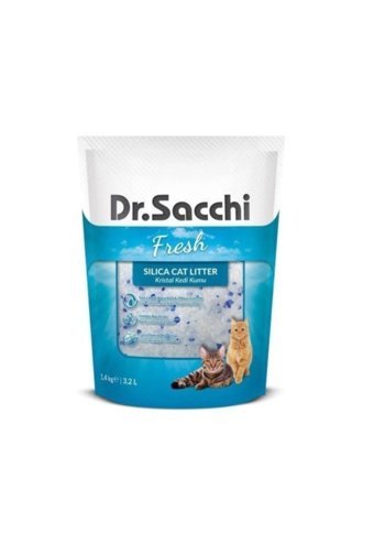 Dr. Sacchi Fresh Kalın Taneli Kristal Kedi Kumu 4x3.2 lt