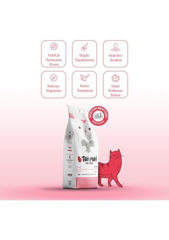Toi Moi Bebek Pudrası Kokulu Topaklanan İnce Taneli Bentonit Kedi Kumu 10 lt