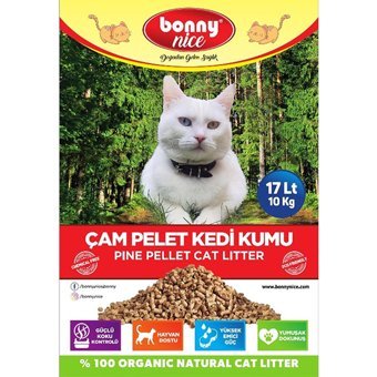 Bonny Nice Doğal Kalın Taneli Çam Pellet Kedi Kumu 15x17 lt