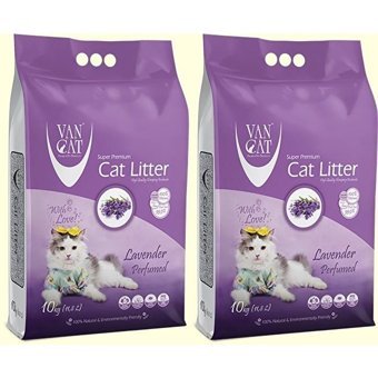 Van Cat Lavanta Kokulu Topaklanan İnce Taneli Bentonit Kedi Kumu 20 lt