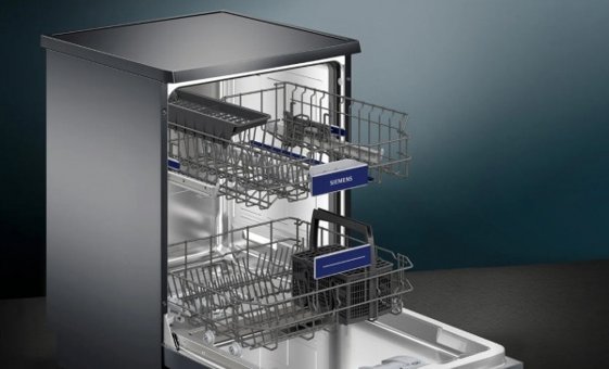 Siemens SN23IC62KT 6 Programlı D Enerji Sınıfı 13 Kişilik Siyah Solo Bulaşık Makinesi