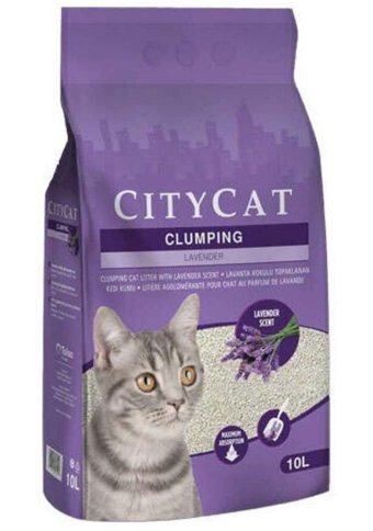 City Cat Lavanta Kokulu Topaklanan İnce Taneli Bentonit Kedi Kumu 10 lt