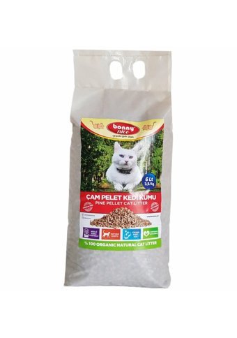 Bonny Nice Kokusuz Topaklanan Kalın Taneli Çam Pellet Kedi Kumu 6 lt