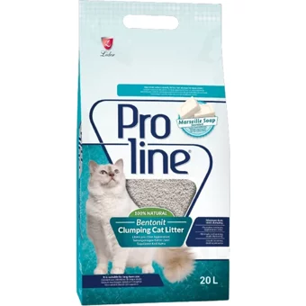 Proline Marsilya Sabunu Kokulu Topaklanan İnce Taneli Bentonit Kedi Kumu 20 lt
