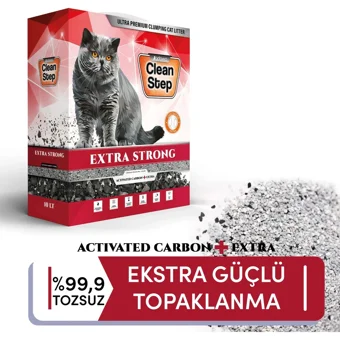 Jadawa Clean Step Topaklanan Kalın Taneli Aktif Karbonlu Bentonit Kedi Kumu 10 lt
