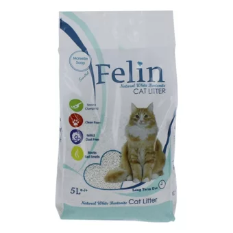 Felin Marsilya Sabunu Kokulu Topaklanan İnce Taneli Bentonit Kedi Kumu 5 lt