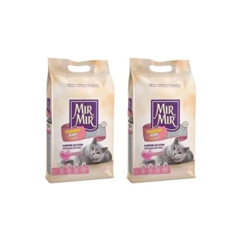 Mır Mır Bebek Pudrası Kokulu Topaklanan İnce Taneli Bentonit Kedi Kumu 2x10 lt