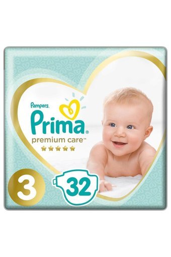 Prima Premium Care 3 Numara Cırtlı Bebek Bezi 32 Adet